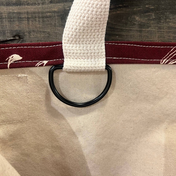 Black Eyed Susan Large Tote (Burgundy Merlot)