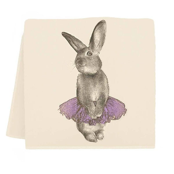 Bunny Tutu Tea Towel - Purple