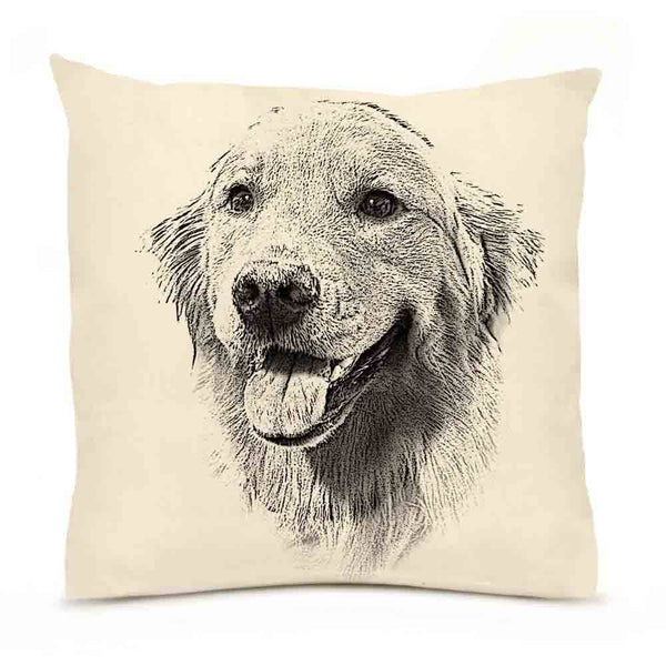 Golden Retriever 1 Large Pillow - Dog Pillow