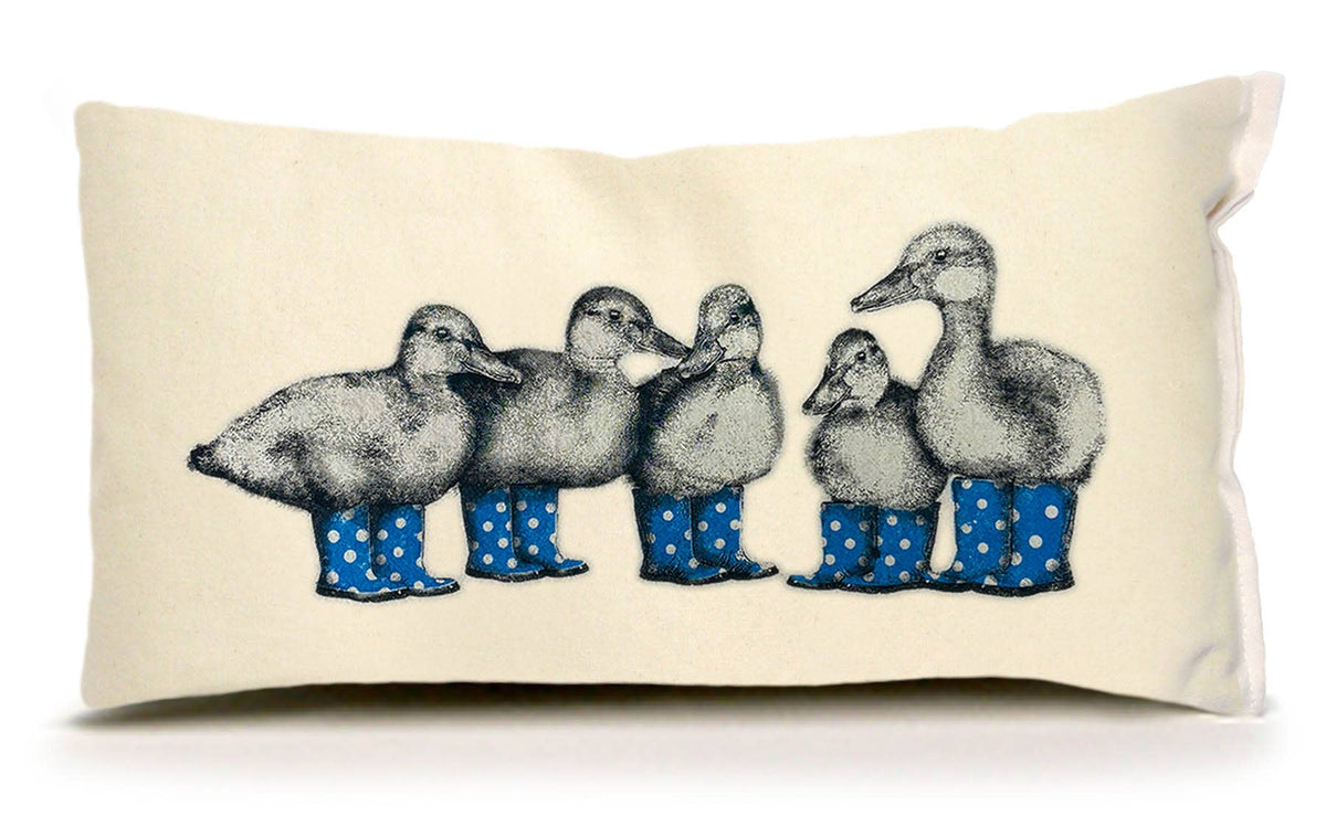Duck with Blue Boots Small Pillow