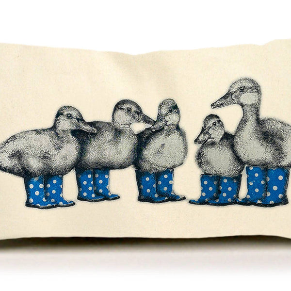 Duck with Blue Boots Small Pillow