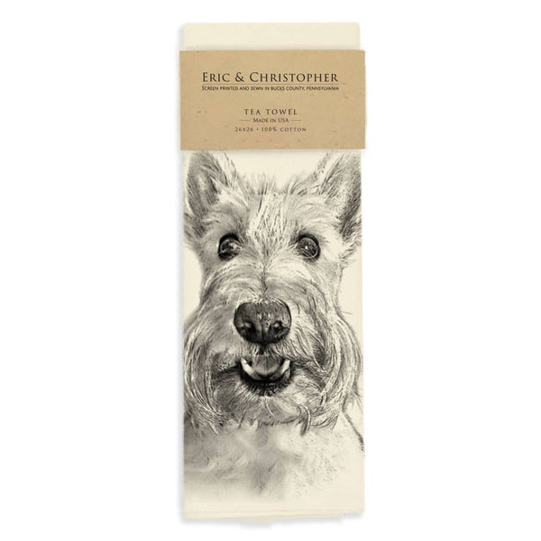 Sunny the Scottie Tea Towel
