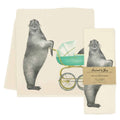 "Easton & Mino" Scarborough Stellar Sea Lion Tea Towel