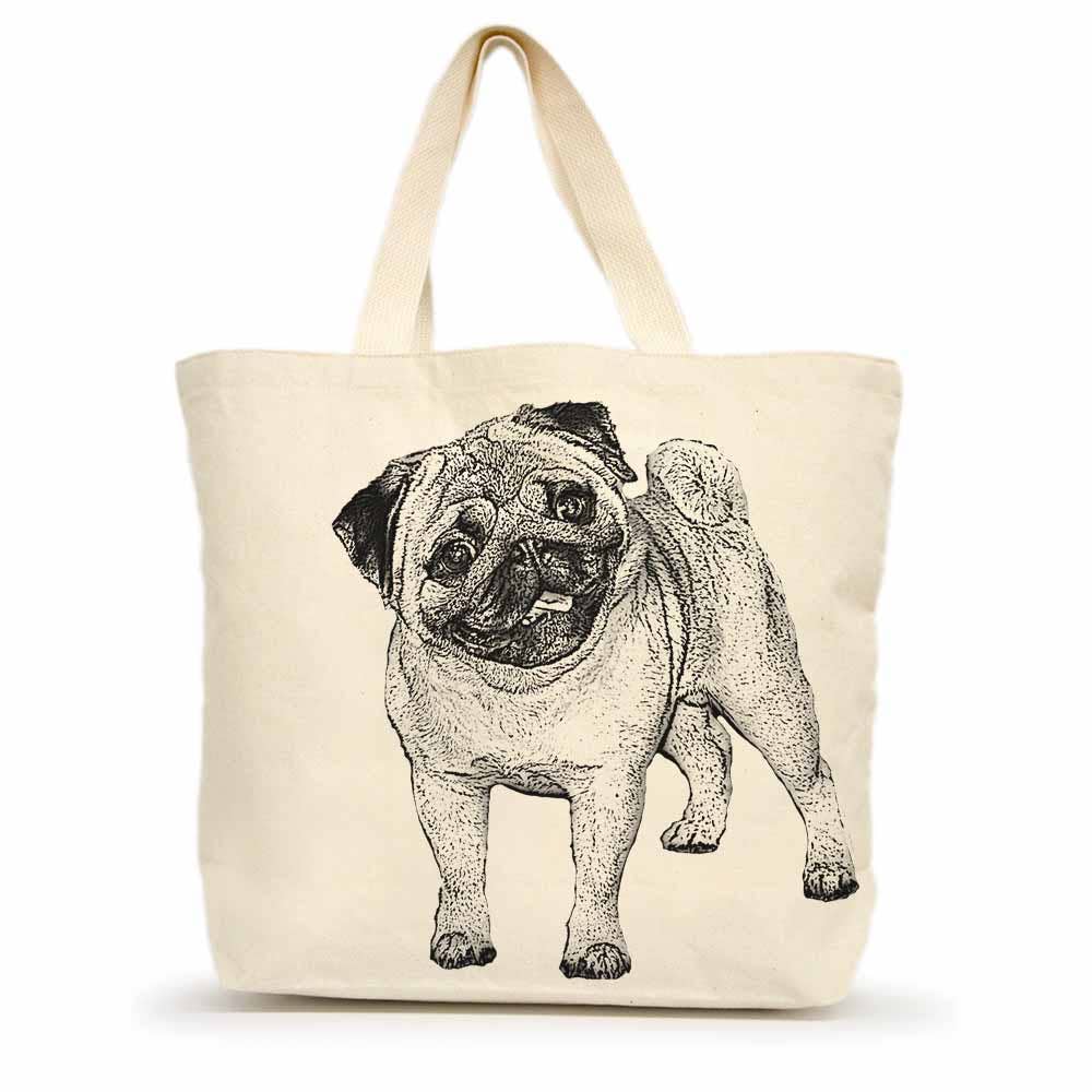 Pug #2 Large Tote