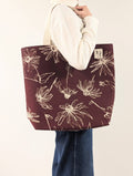 Black Eyed Susan Large Tote (Burgundy Merlot)
