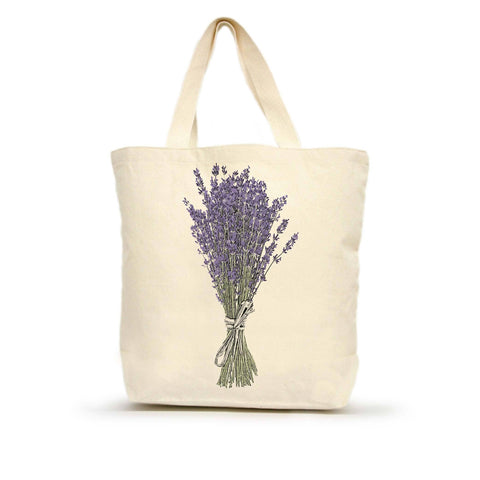 Spring Lavender Bouquet Medium Tote