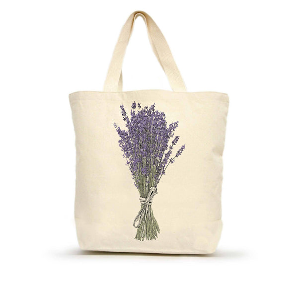 Spring Lavender Bouquet Medium Tote