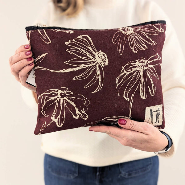 Beautiful Travel Pouch - Burgundy Merlot
