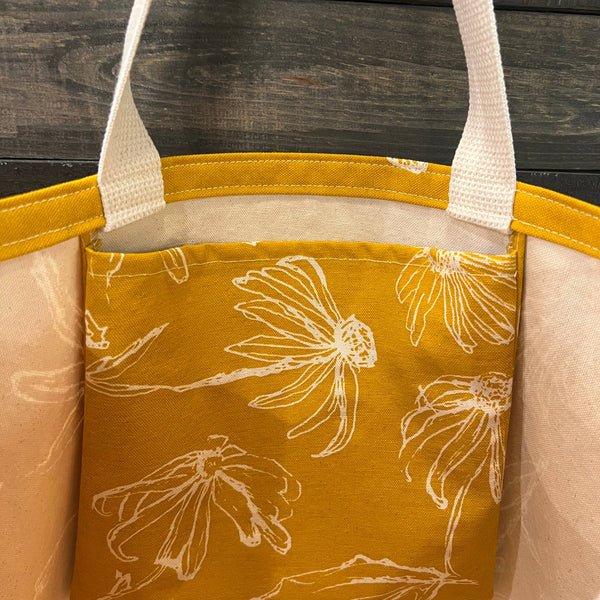 Black Eyed Susan Large Tote (Sunshine Yellow)