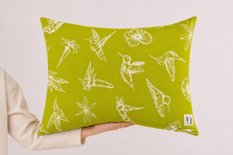NEW Large Hummingbird Pillow (Key Lime)