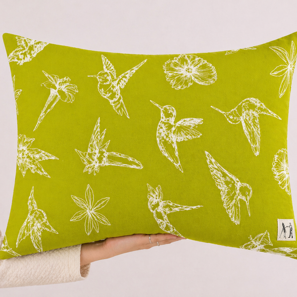 NEW Large Hummingbird Pillow (Key Lime)