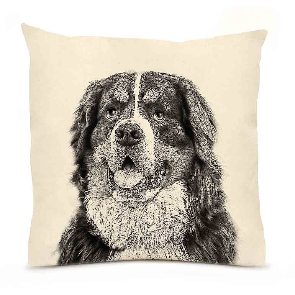 Bernese Mountain Dog Large Pillow
