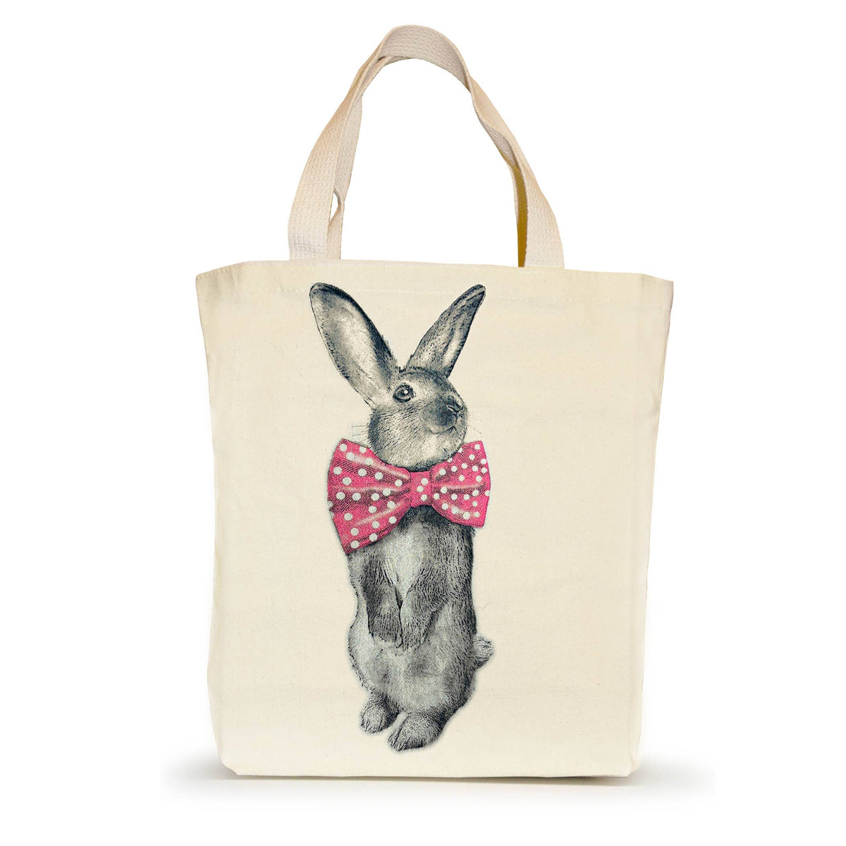 Bunny Bowtie Small Tote - Pink