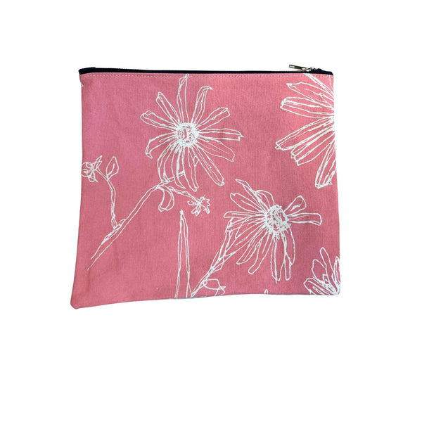 Coral Pink Zippered Pouch