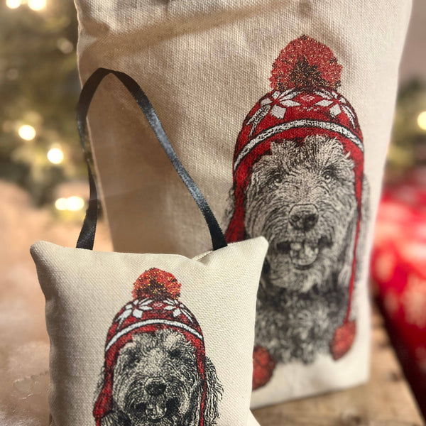 Labradoodle Christmas Ornament