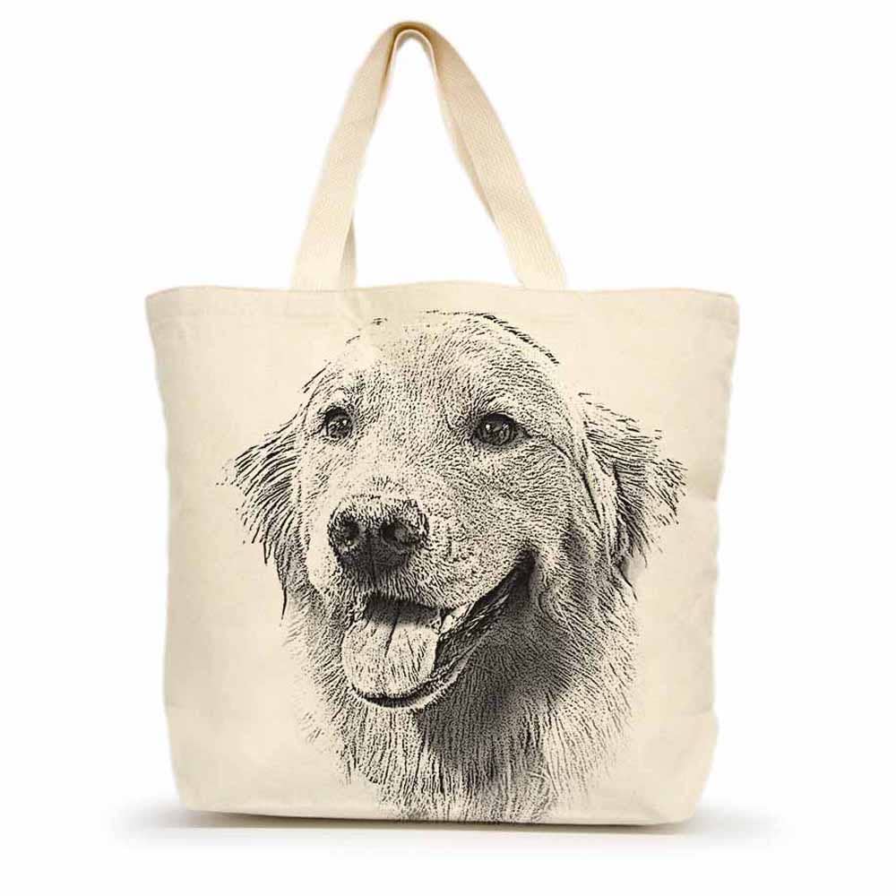 Golden Retriever 1 Large Tote