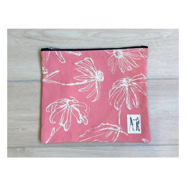 Coral Pink Zippered Pouch