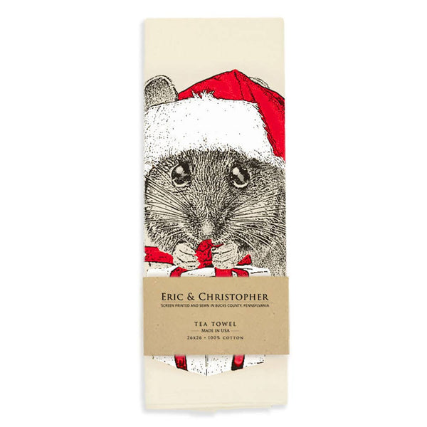 Santa Mouse 1 Tea Towel