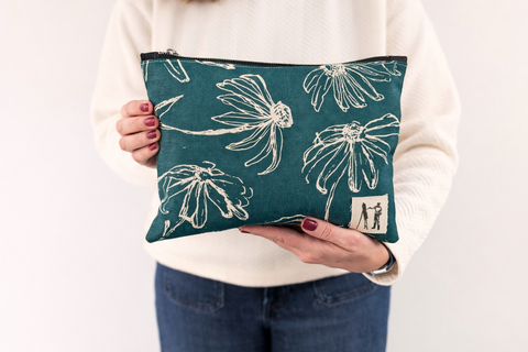 Lagoon Blue Zippered Pouch