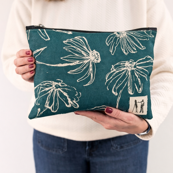 Lagoon Blue Zippered Pouch