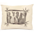 Party at the Coop Large Pillow (with Border)