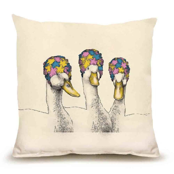 Bathing Ducks Medium Pillow