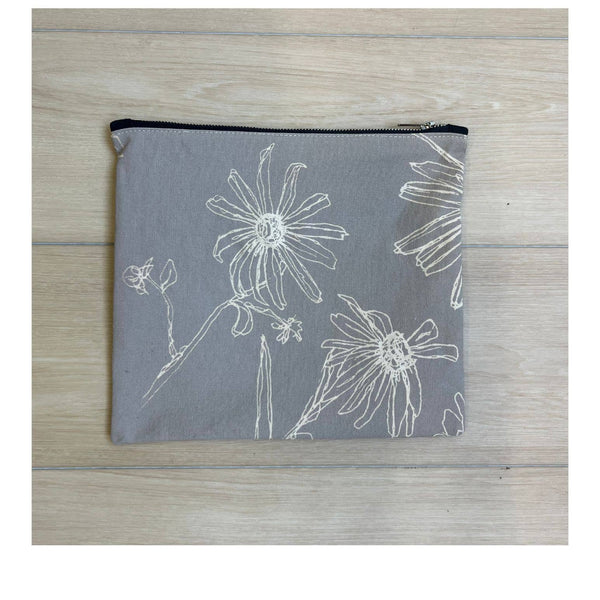 Driftwood Grey Zippered Pouch
