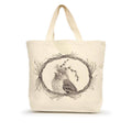 Howard the Housefinch Large Tote (with Border)