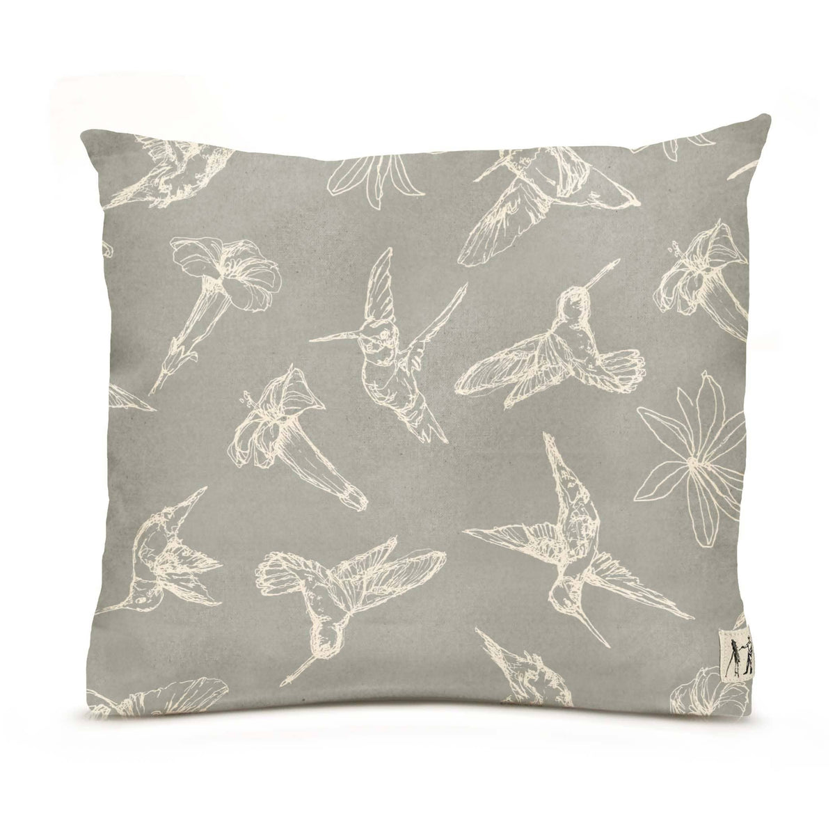 NEW Large Hummingbird Pillow (Driftwood Grey)