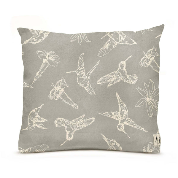 NEW Large Hummingbird Pillow (Driftwood Grey)