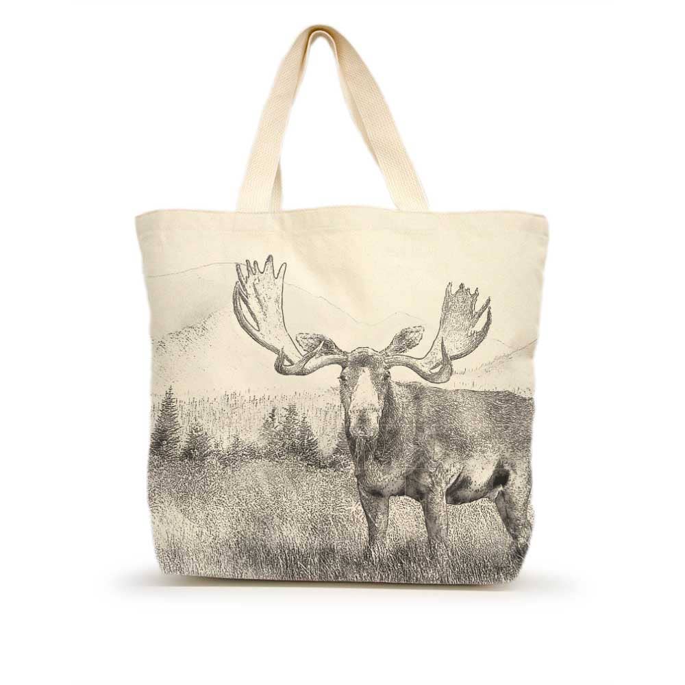 American Woodland Collective Moose Large Tote
