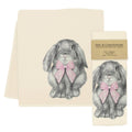 Easter Bunny with Gingham Bow Tea Towel