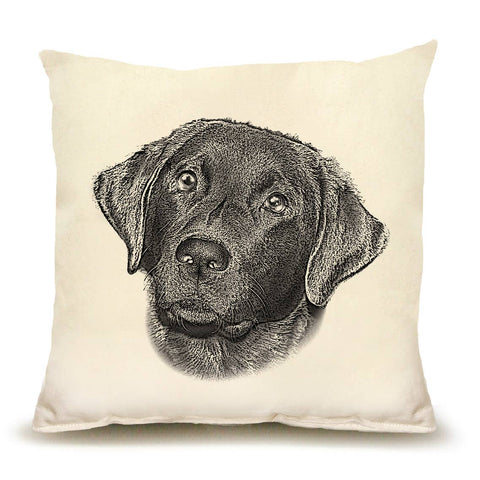 Black Lab Pillow