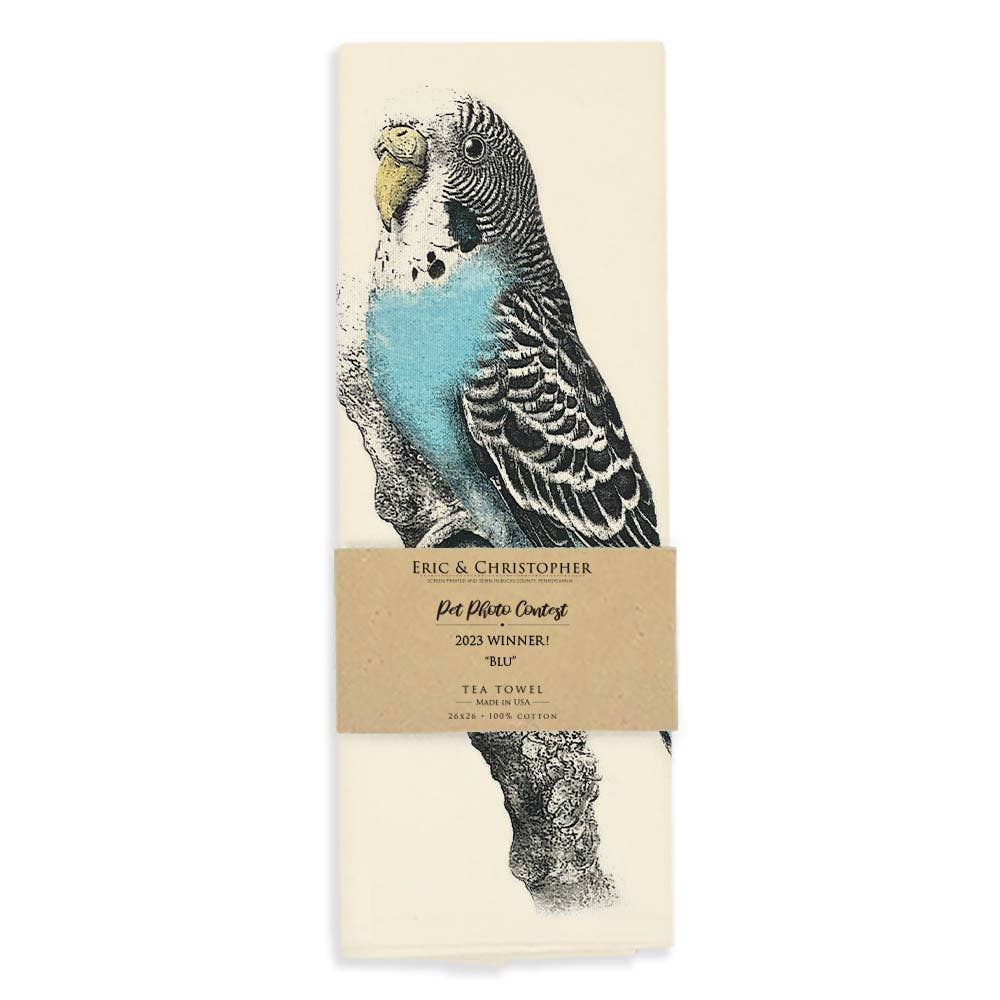Bird Tea Towel - "Blu"