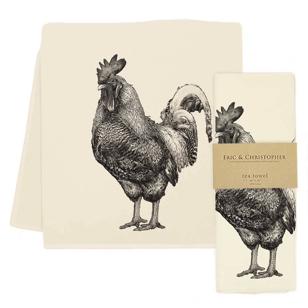 Rooster 2 Tea Towel