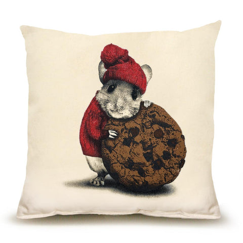 Mouse with Cookie Medium Pillow