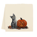 Halloween Black Kitten Tea Towel