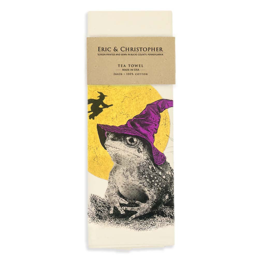 Halloween Toad Tea Towel