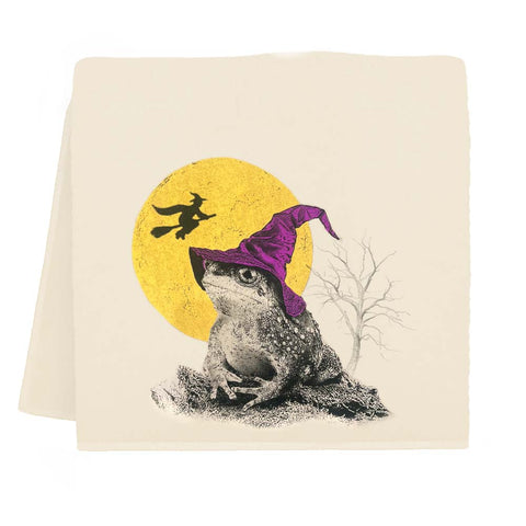 Halloween Toad Tea Towel