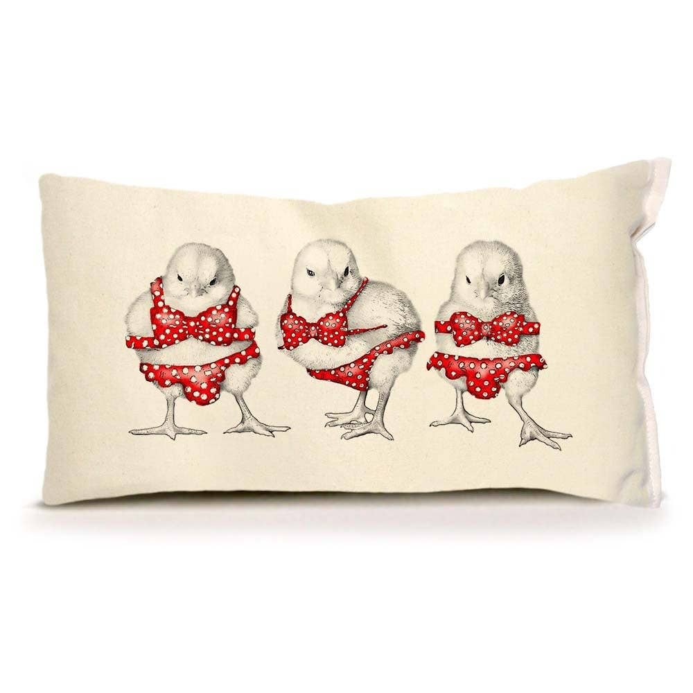 Bikini Chicks Small Pillow