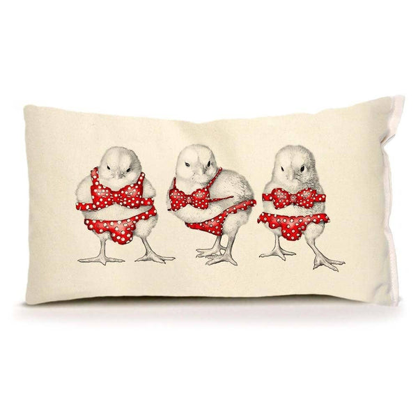 Bikini Chicks Small Pillow