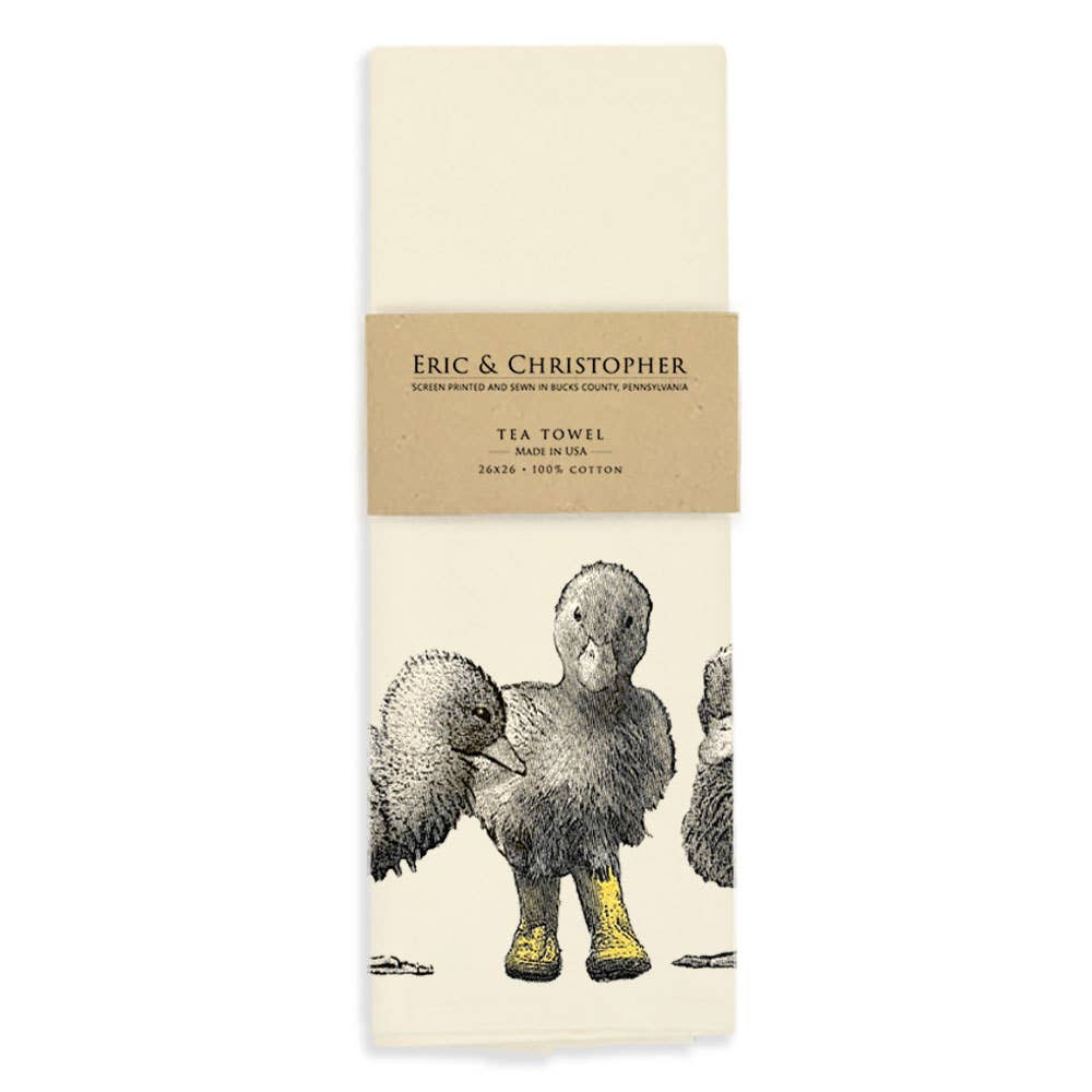 Duck with Boots 1 Tea Towel