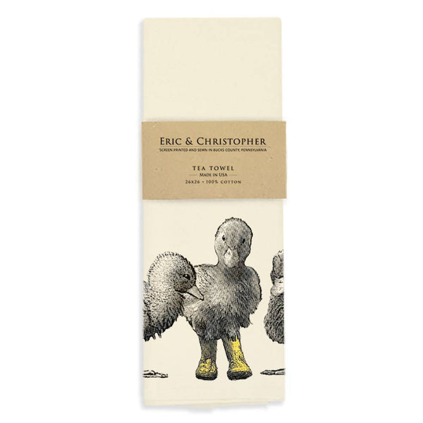 Duck with Boots 1 Tea Towel