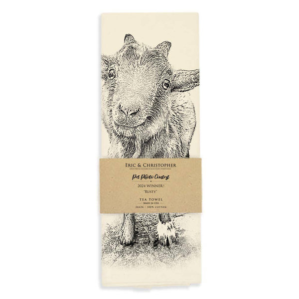 Goat Tea Towel - "Rusty"