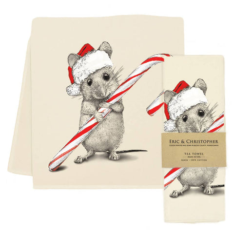 Christmas Mouse 2 Tea Towel