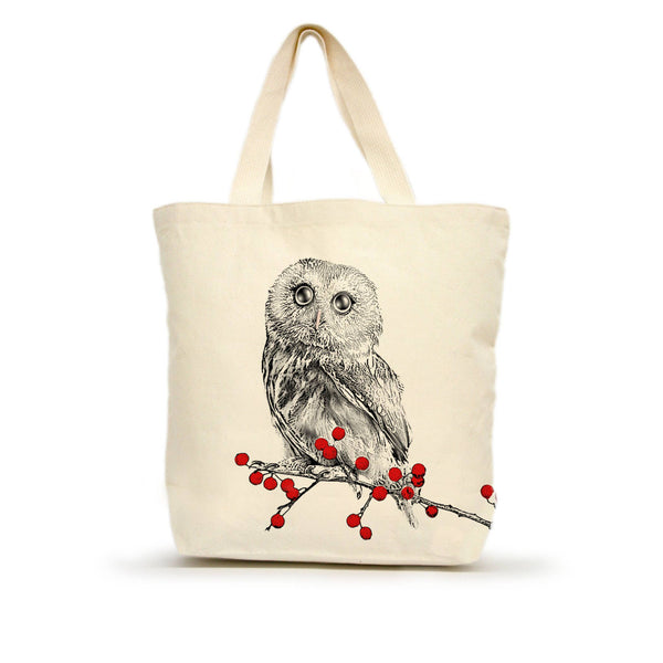 Winter Owl Medium Tote