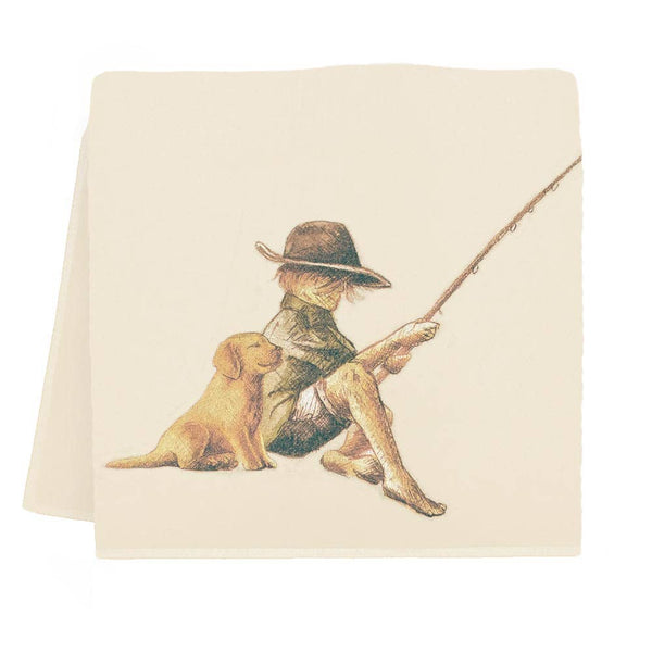 Best Friends Fishing Tea Towel