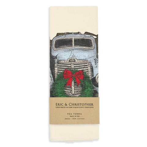 Vintage Farm Truck Tea Towel