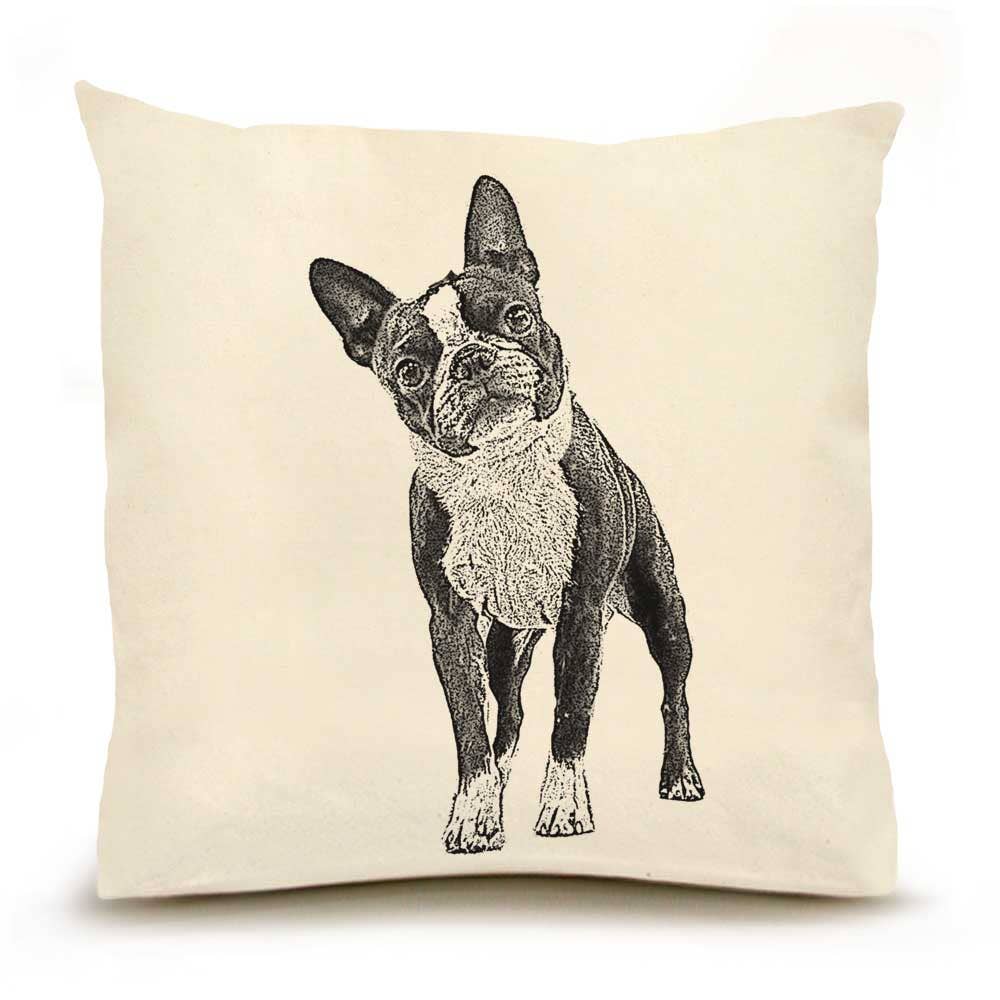 Boston Terrier Large Pillow