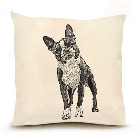 Boston Terrier Large Pillow